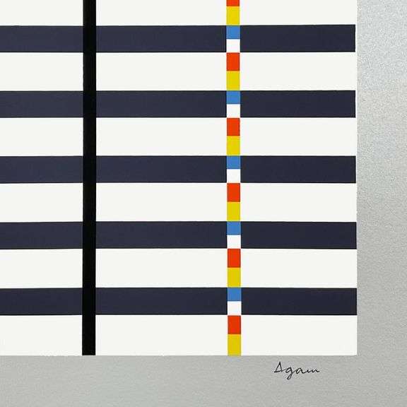 Hommage du Mondrian (Silver) by Yaacov Agam