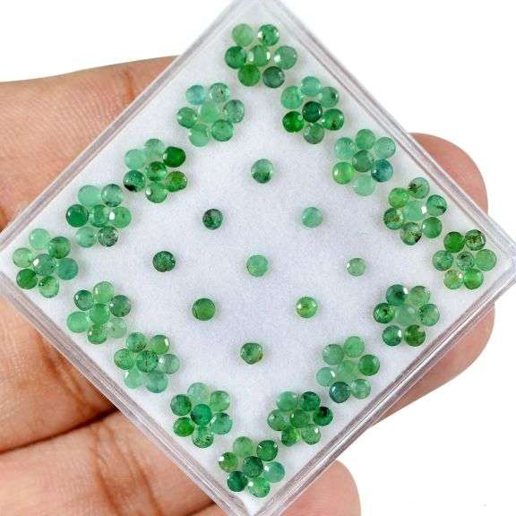 Impressive 6.20ct set of 2mm Colombian Emeralds!