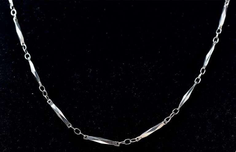 Fancy Link Necklace in Sterling Silver