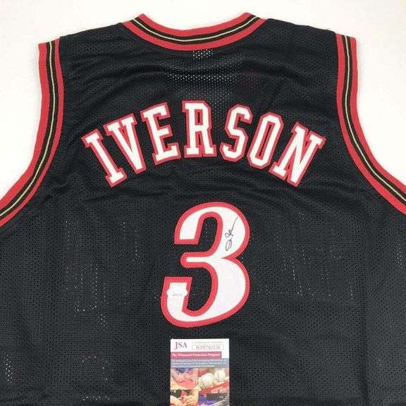 Allen Iverson Autographed Basketball Jersey