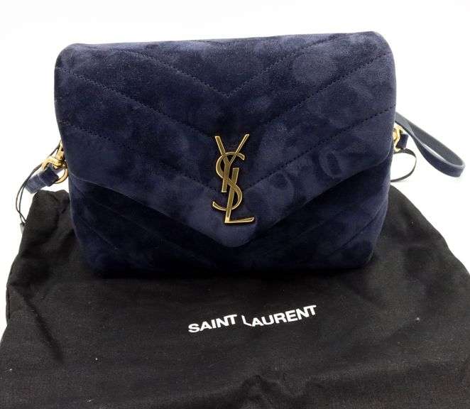 YSL Loulou Toy Suede Midnight Blue Crossbody