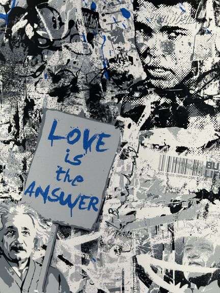 Highly Collectible Mr. Brainwash Screenprint Signed Keep a Child Alive with Thumbprint