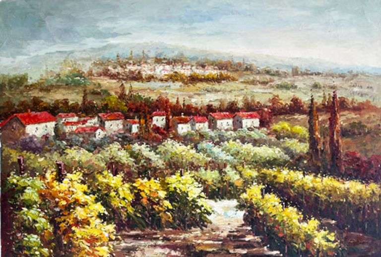 UNIQUE TUSCANY PAINTING ON CANVAS