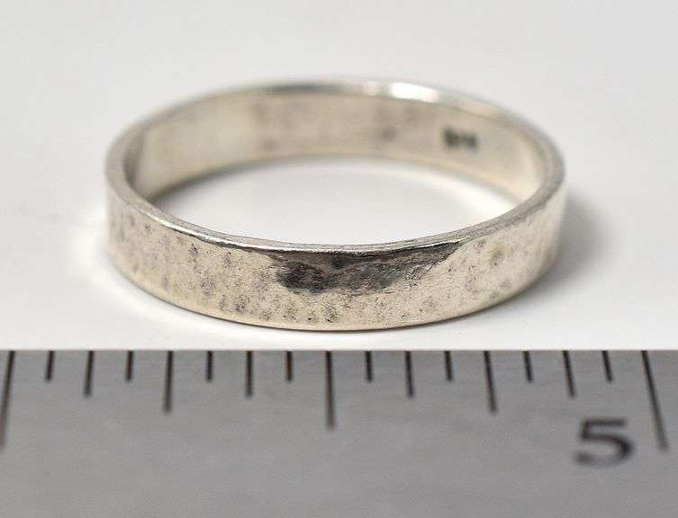 Textured Band Ring in Sterling Silver