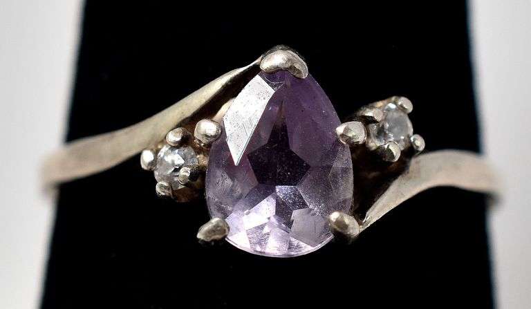 Light Purple Gemstone Ring in Sterling Silver