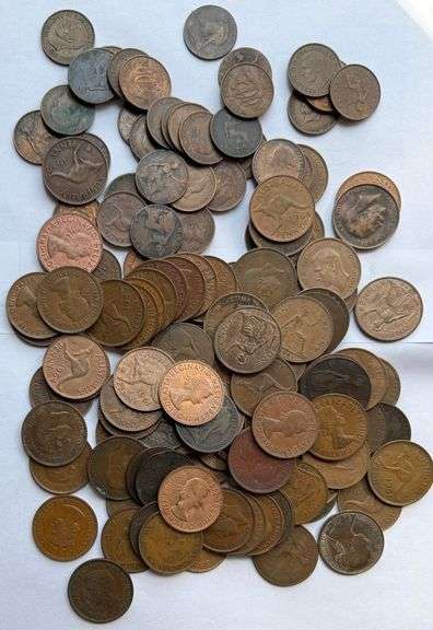 100 plus British Coppers and 40 Half Pennys