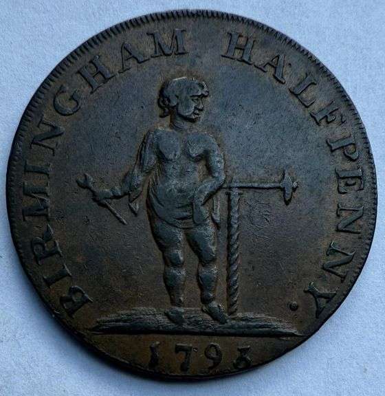 1793 Birmingham Half Penny Token