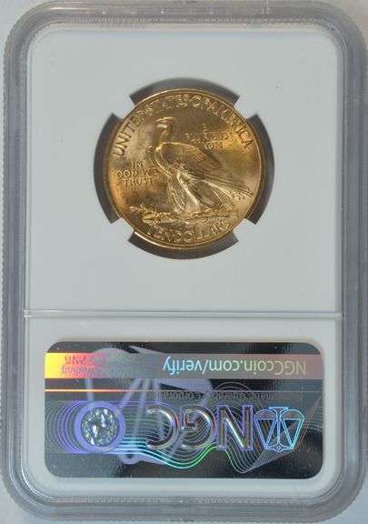 Blazing virtual Gem BU 1932 $10 Indian Gold Piece. NGC MS64