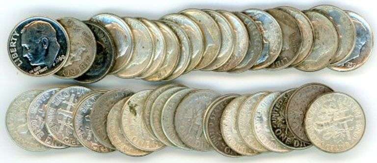 40 Assorted Silver Roosevelt Dimes