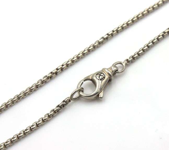 David Yurman box chain necklace in 925 sterling silver