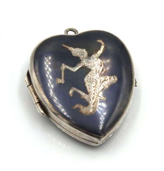 Vintage Siam 925 Sterling silver and Enameled lot of jewelry