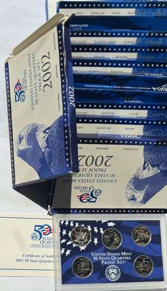 Two Each 2002-2007 US Quarter Proof Sets