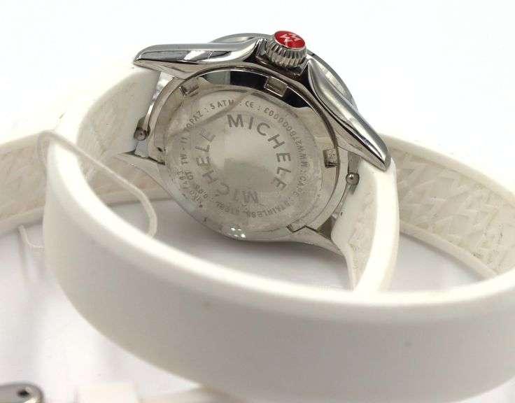 Michele Cape wrap leather quartz watch