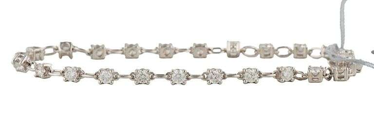 New 1.75ctw Round Diamond Station Link Bracelet in 14K