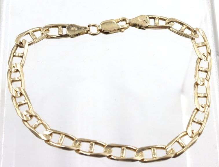 14kt Yellow gold Marine link bracelet