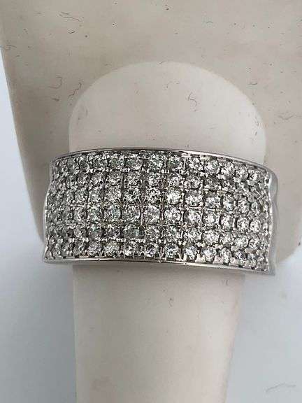 CERTIFIED 14K WHITE GOLD DIAMOND BAND