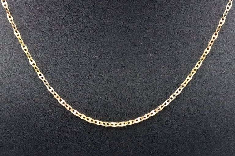 14kt Yellow gold Gucci style link chain necklace