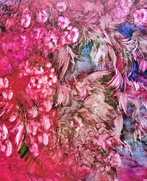 Kamran Khavarani  “Rhapsody in Pink & Blue” AP Giclee on Canvas