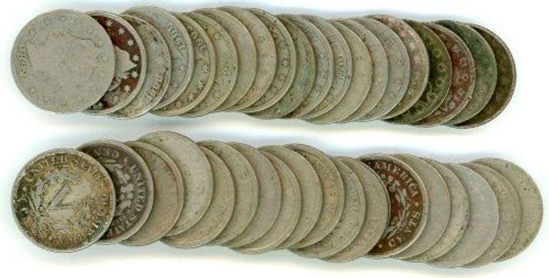 Roll of 40 Liberty 'V' Nickels