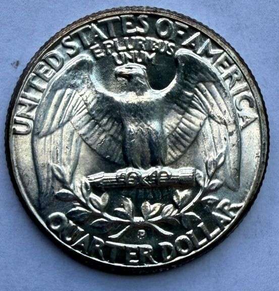 Utter Gem 1949 D Washington Quarter.