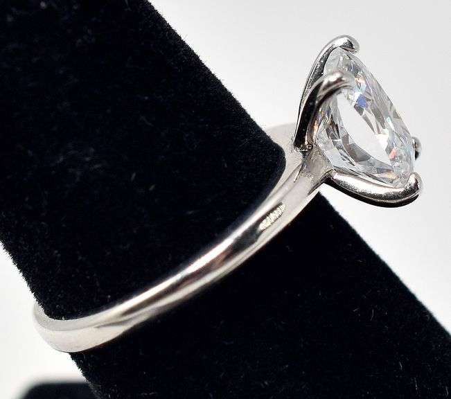 CZ Gemstone Ring in Sterling Silver