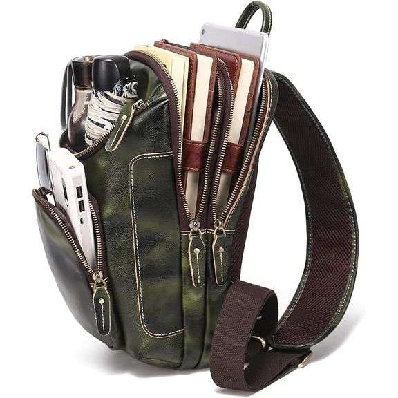 Full Grain Italian Leather Sling Bag