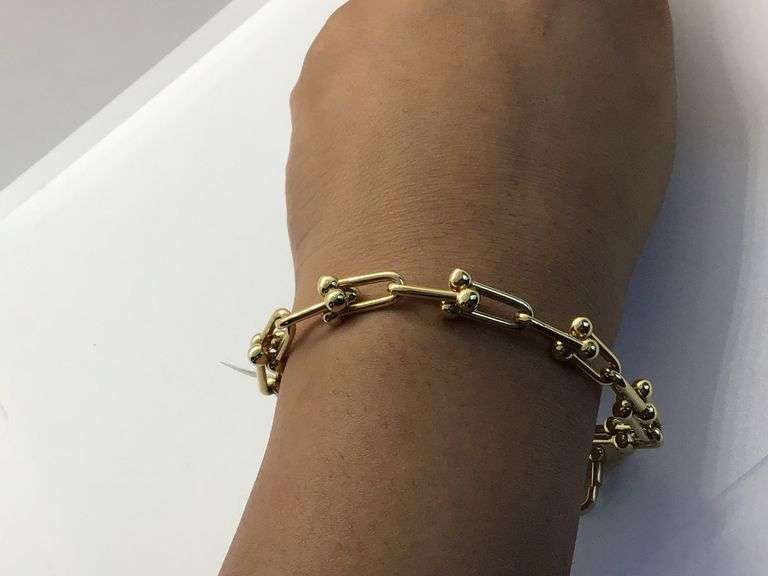 14K Yellow Gold Vintage Horse-shoe Bracelet