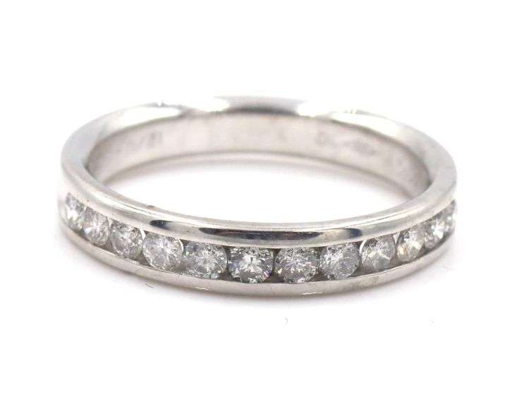 14kt White gold 0.50ctw channel set diamond band