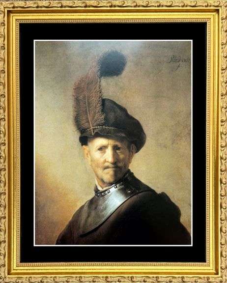 Rembrandt van Rijn, A Man in a Gorget and Plumed Cap