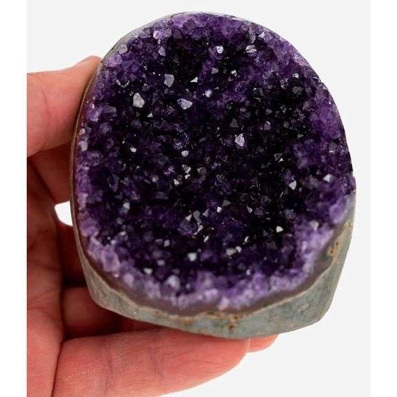 Polished Amethyst Cluster Quartz Crystal