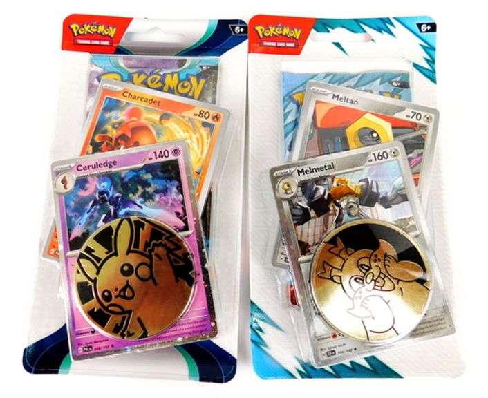2 Pokémon 2023 Booster Packs with Coins, Sealed