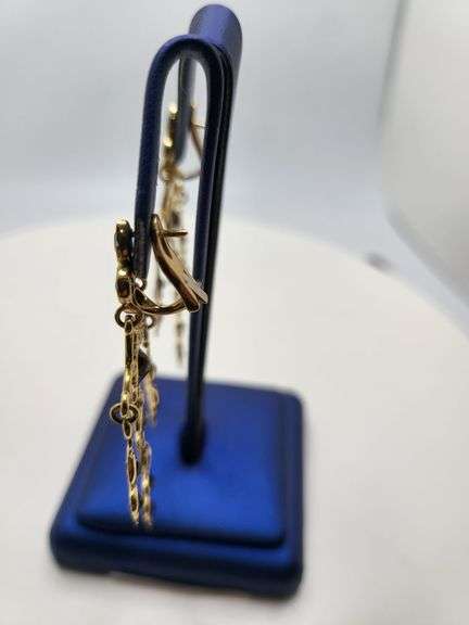 Collector's item! Rare 18K Gold with Diamond and Amethyst Chandelier Earrings