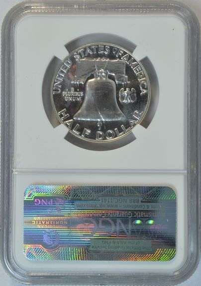 Superb Gem Proof 1955 Franklin Half Dollar. NGC PF67