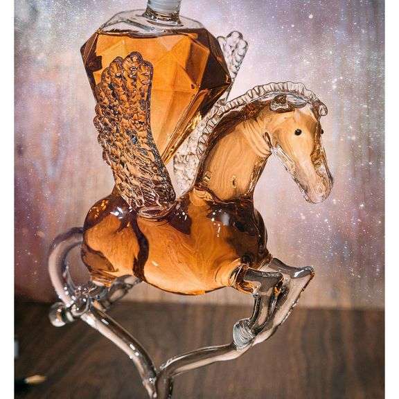 Pegasus Winged Horse Crystal Wine Decanter