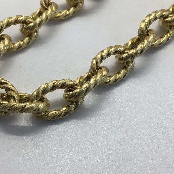 14K Yellow Gold Twisted Cuban Chain