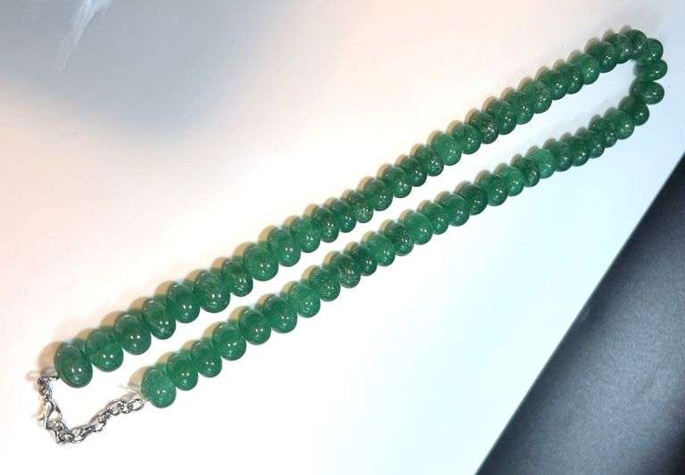 Huge 912.3 Cttw Natural Mined From The Earth Emerald Necklace