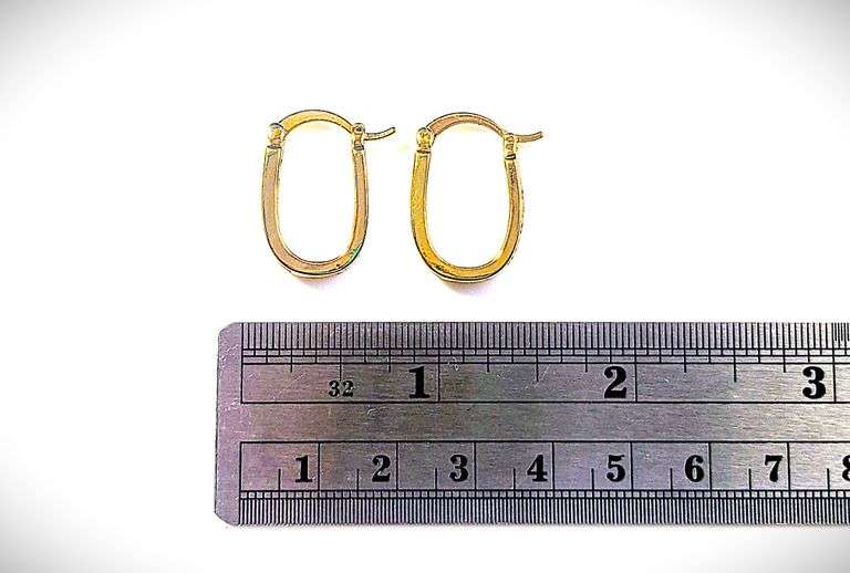 Dazzling 14 Kt Gold Plated Princess Cut Lab Simulated Diamond Earrings