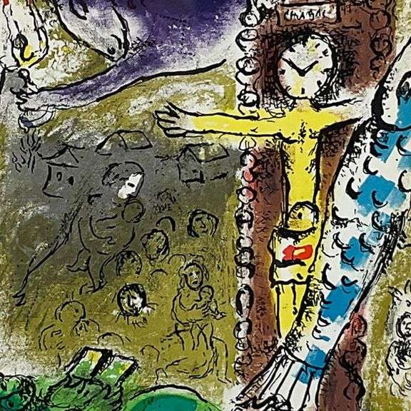 Christ in the Clock by Chagall (1887-1985)