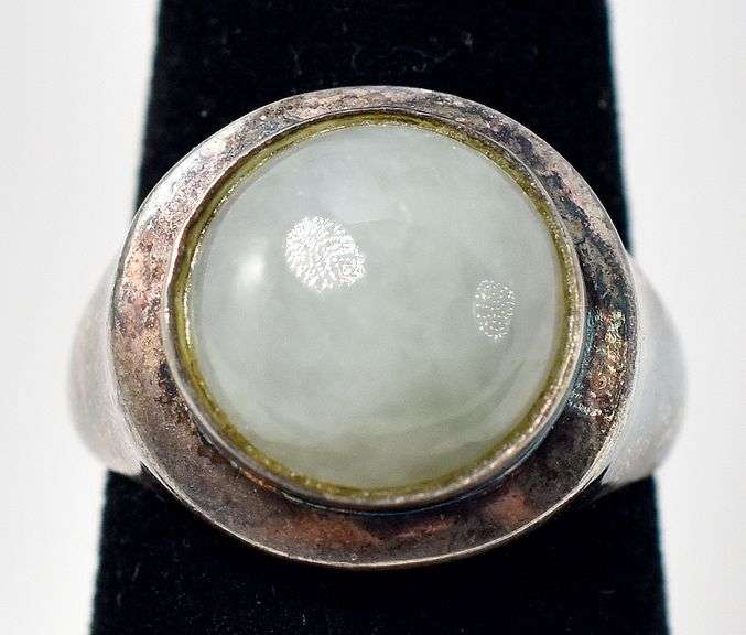 White Gemstone Ring in Sterling Silver