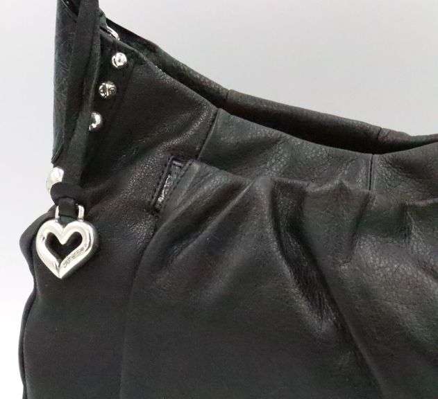 Brighton Blk Leather Shoulder Bag