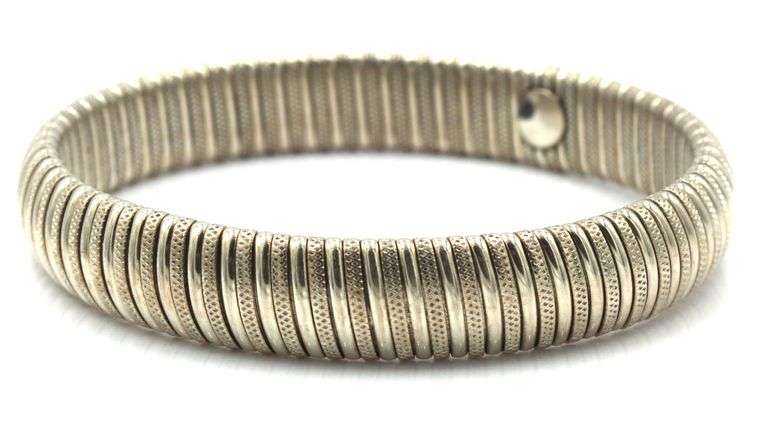 Set of vintage 925 sterling silver collar necklace and bracelet