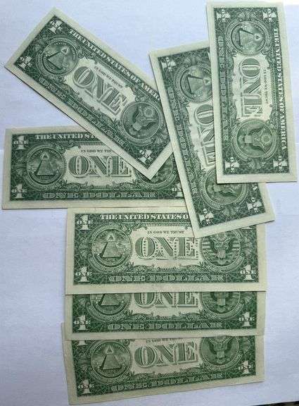 Seven CHCU $1 1957 Silver Certificatesd