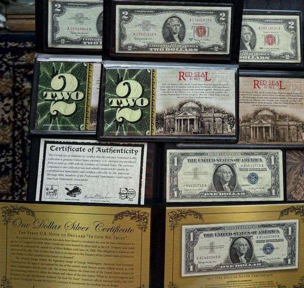 Five US Notes in Holders