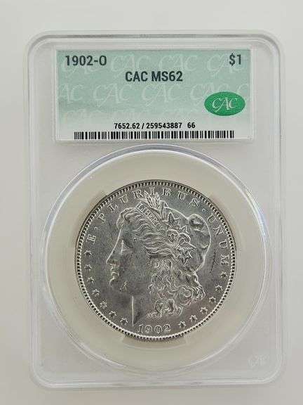 1902 O Morgan Silver Dollar, CAC MS62