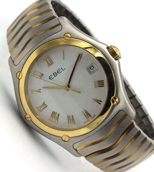 Ebel Classic Wave 2-Tone on Steel and Yellow Gold Bracelet with White Roman Dial