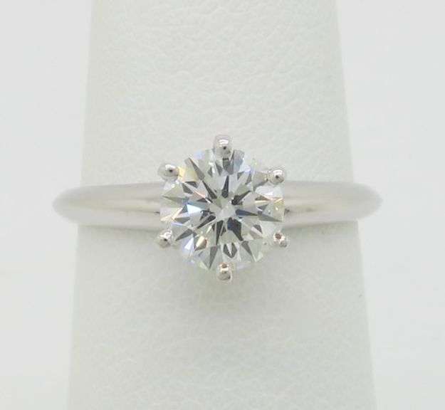 Tiffany & Co. Diamond Solitaire Ring with Original Box, Paperwork & Bag