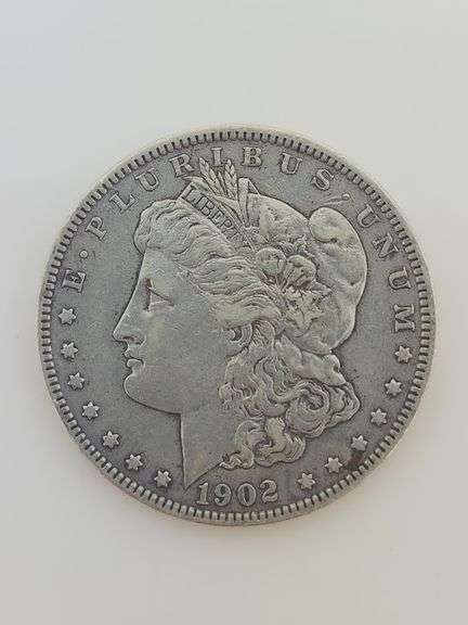 1902 Morgan Silver Dollar, Circulated "Cleaned"