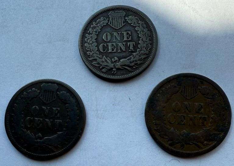 1865 1873 1879 Indian Cents