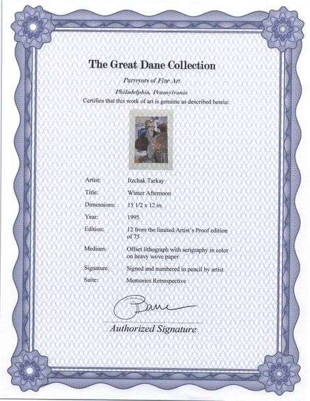 Limited Edition Itzchak Tarkay Signed Offset Lithograph with Serigraphy Framed