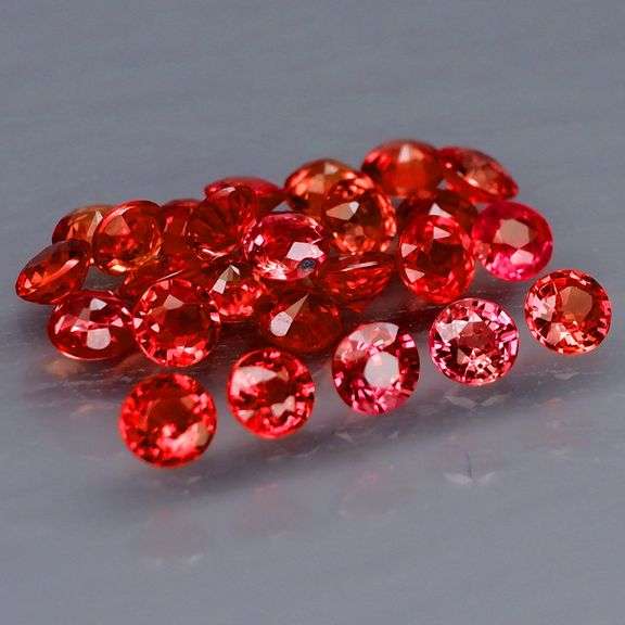 Vibrant!!! Simply Amazing 2.42ct imperial red Sapphire set!!!